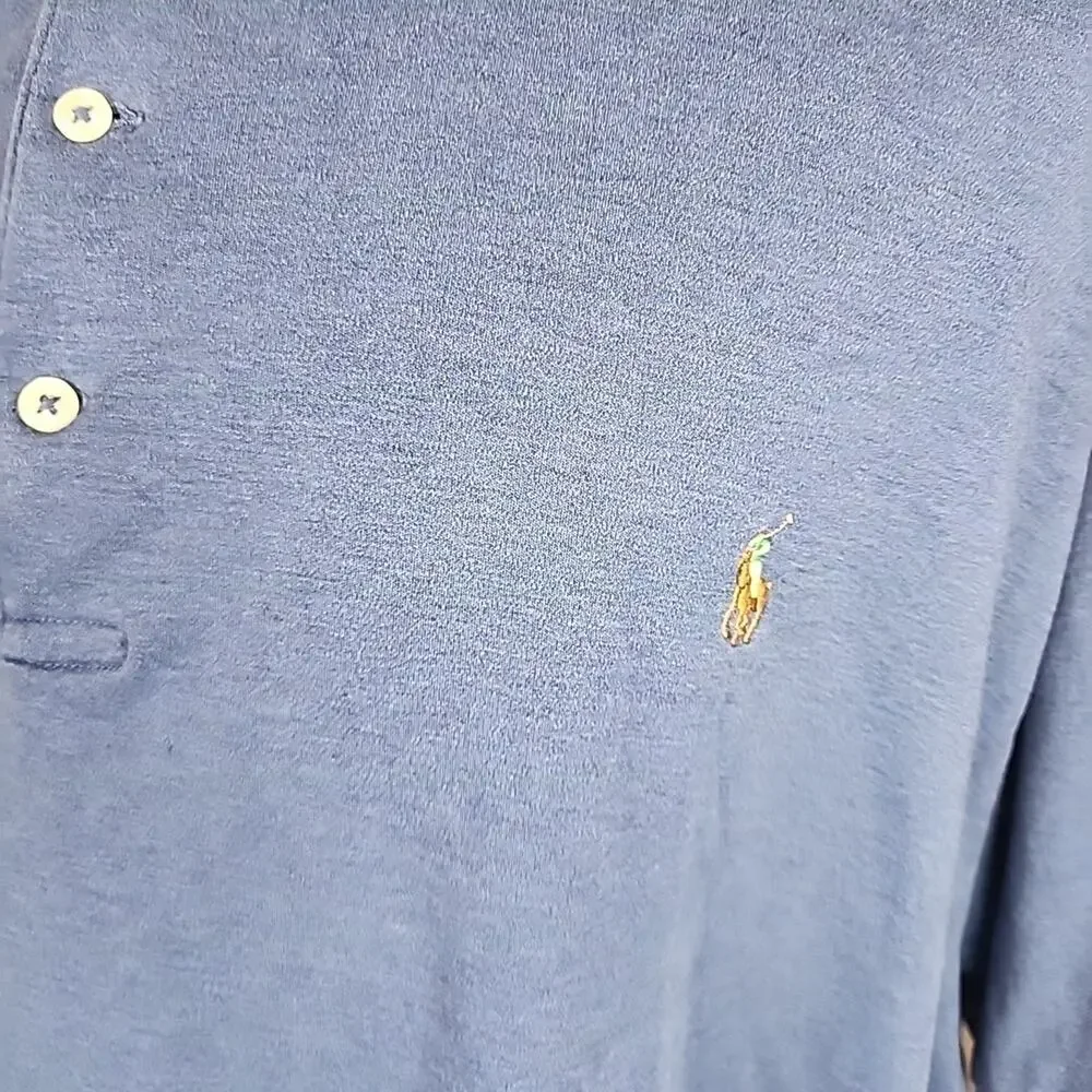 Polo Ralph Lauren Mens Big 4XB Slort Sleeve Polo Shirt Blue